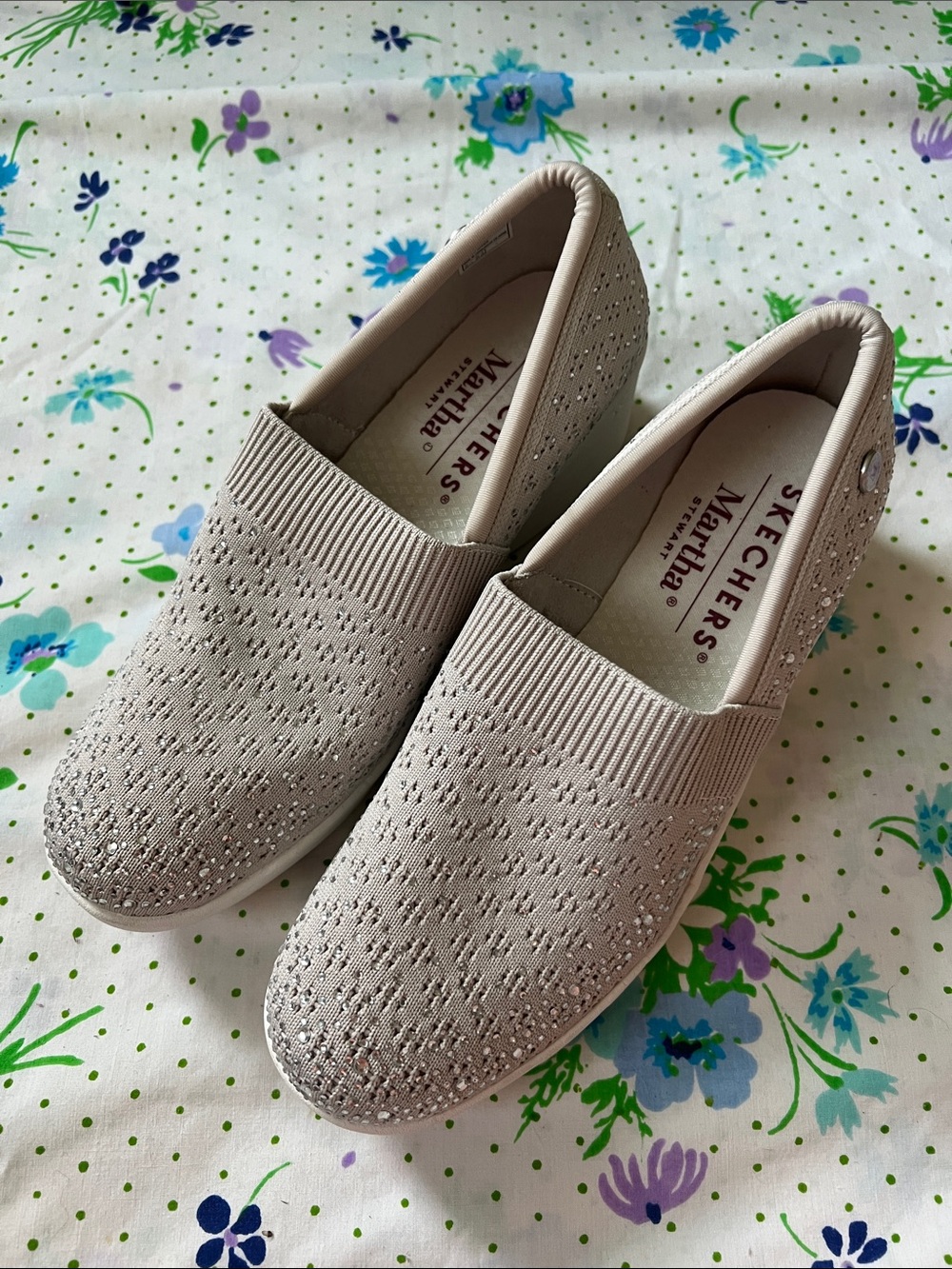 Skechers x Martha Stewart Rhinestone Slip Ons - 8